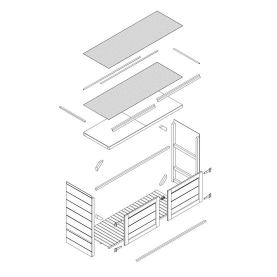 Timbela - Abri de jardin pour poubelles, Cache poubelle extérieur 1,62 m² / 3x240L - Timbela M982A - Image 7