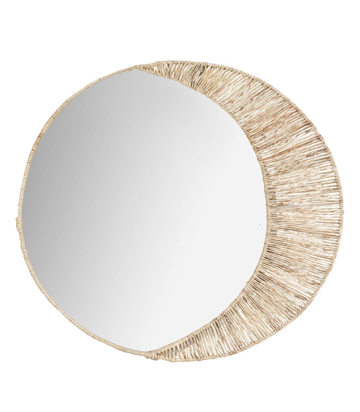 Miroir mural en Jute et Métal D 50 cm - Imagen 1