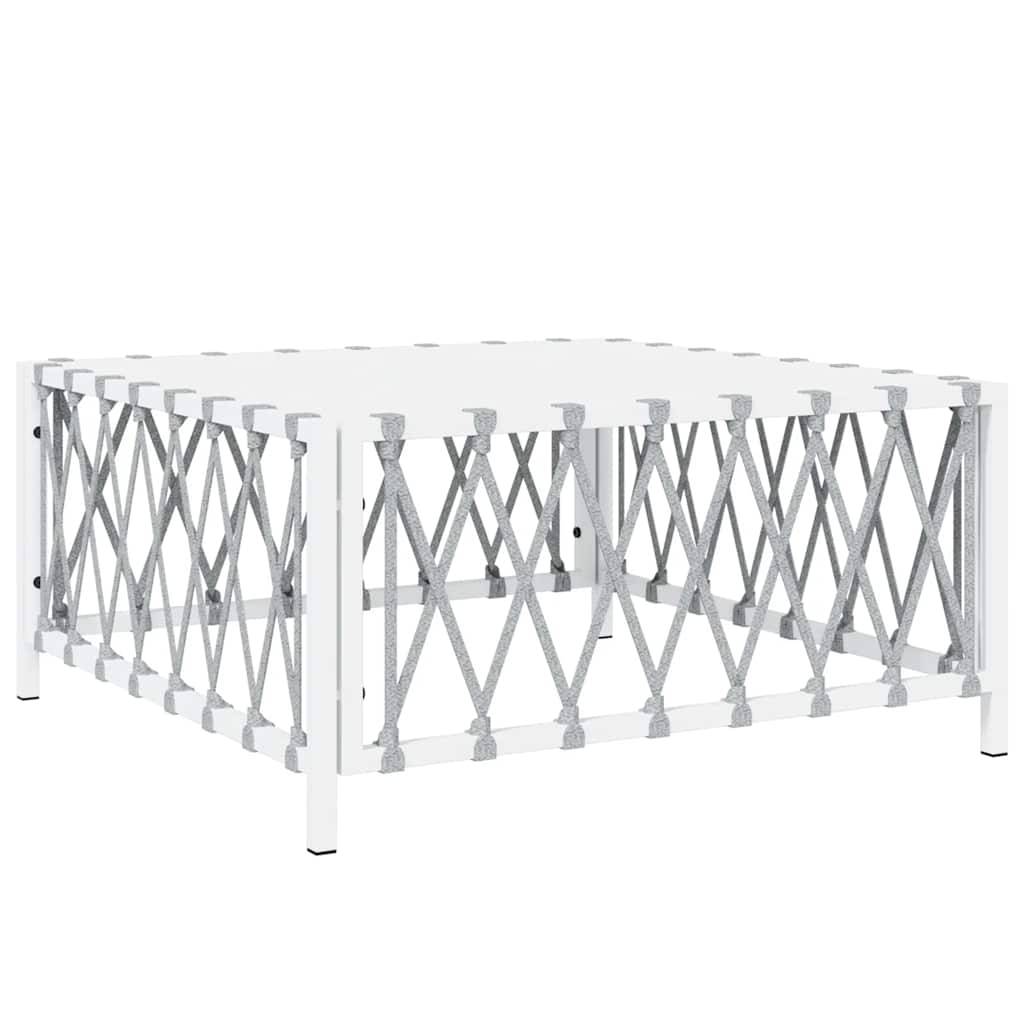 Table bois composite  Xilmar Blanc  70 X 70 X 34 cm  - P87209B - Image 2