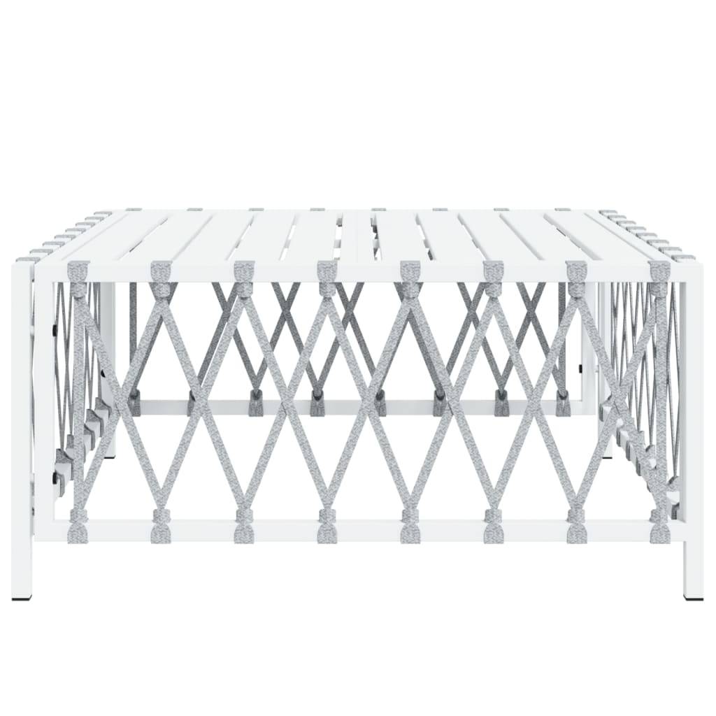 Table bois composite Xilmar Blanc 70 X 70 X 34 cm - P87209B - Image 4