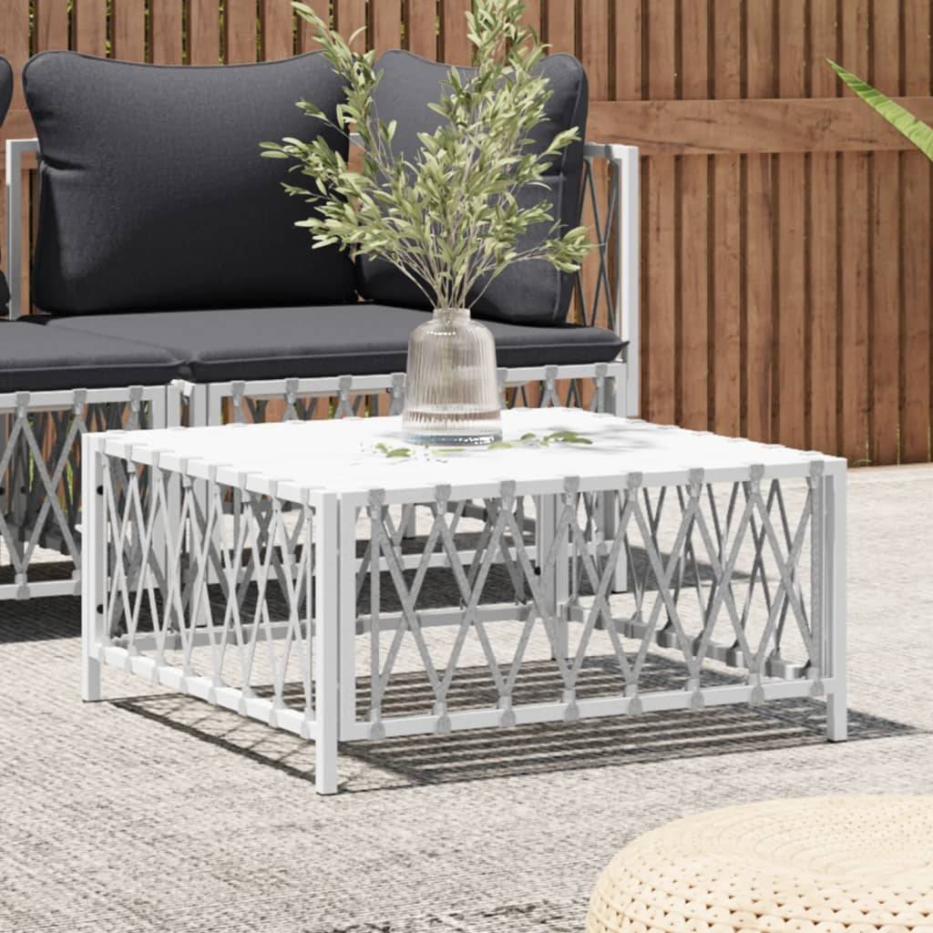 Table bois composite  Xilmar Blanc  70 X 70 X 34 cm  - P87209B - Image 1