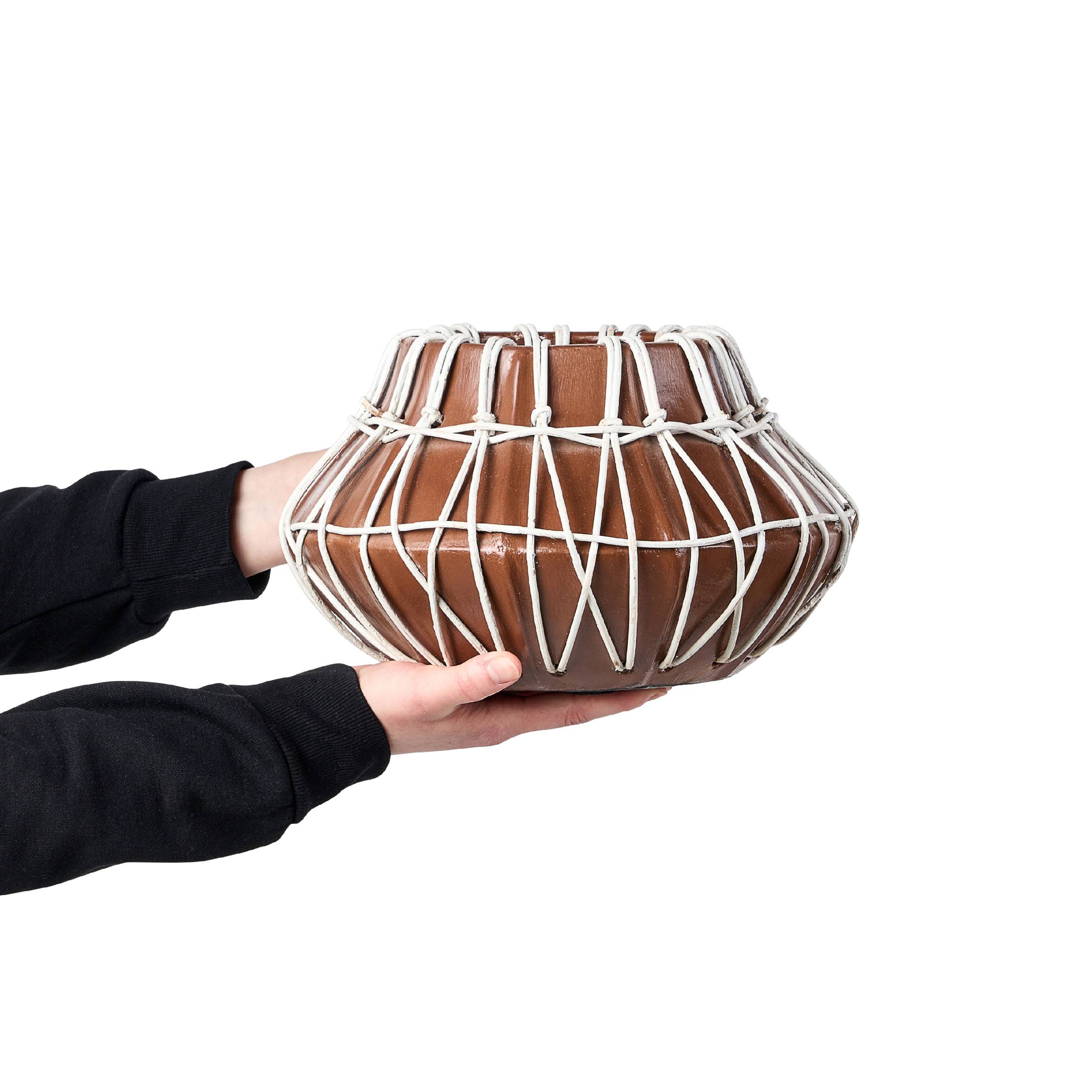 Beliani - Vase décoratif Terre cuite Marron KLUET - 27x27x22- Beliani - Image 4