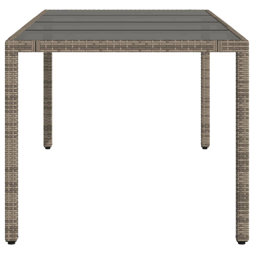 PANGIVO - Table de jardin résine tressée verre trempé gris 190 x 90 x 75 cm, Poids :27.6kg - PANGIVO - Image 5