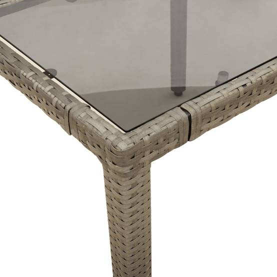 PANGIVO - Table de jardin résine tressée verre trempé gris 190 x 90 x 75 cm, Poids :27.6kg - PANGIVO - Image 7