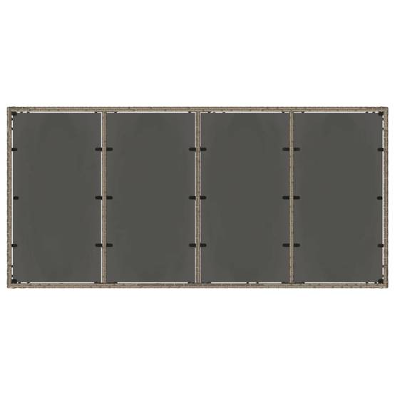 PANGIVO - Table de jardin résine tressée verre trempé gris 190 x 90 x 75 cm, Poids :27.6kg - PANGIVO - Image 6