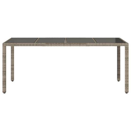 PANGIVO - Table de jardin résine tressée verre trempé gris 190 x 90 x 75 cm, Poids :27.6kg - PANGIVO - Image 4