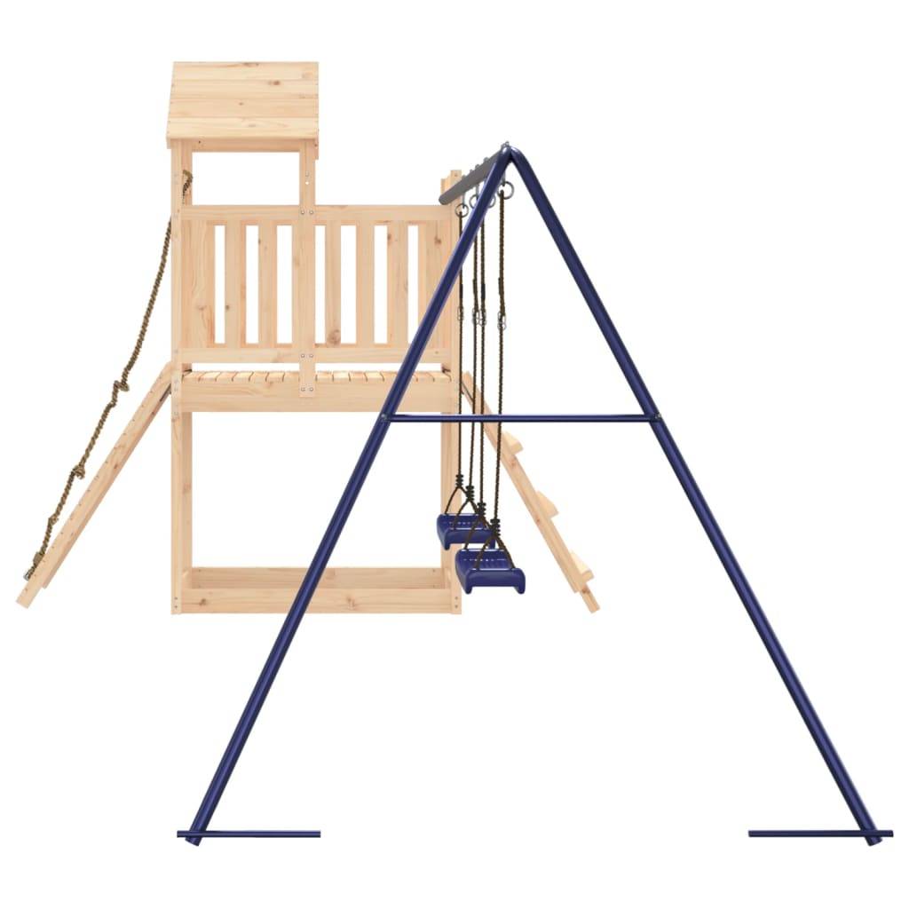 Helloshop26 - Aire de jeux d'extérieur balançoires toboggan portiques robuste jeux jardin 313 x 248 x 214 cm bois de pin massif - Imagen 5