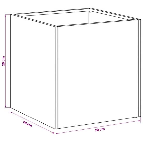 Vidaxl - Cache-pot de jardin 2 pc Noir 20 x 20 x 20 cm vidaXL 8004925 - Image 3