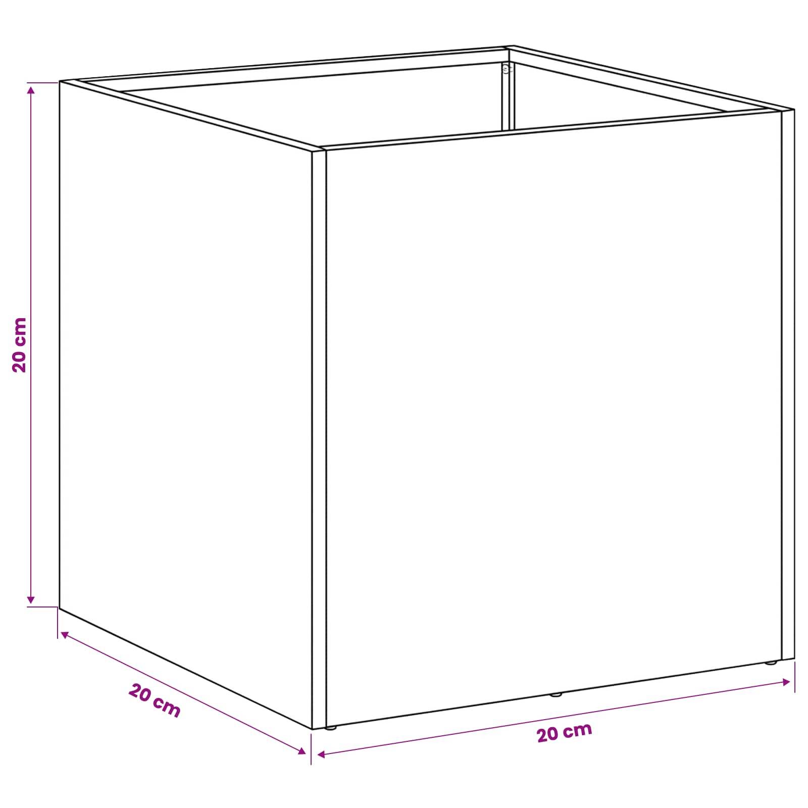 Vidaxl - Cache-pot de jardin 2 pc Noir 20 x 20 x 20 cm vidaXL 8004925 - Image 3