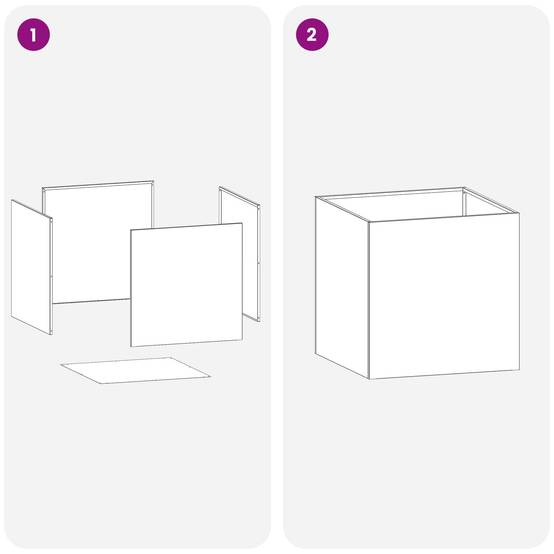 Vidaxl - Cache-pot de jardin 2 pc Noir 20 x 20 x 20 cm vidaXL 8004925 - Image 8