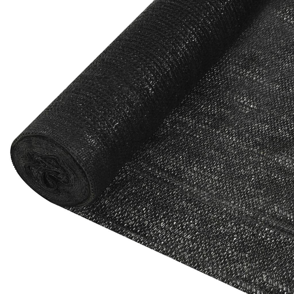 Helloshop26 - Filet brise-vue 3,6 x 25 m PEHD 150 g/m² noir - Imagen 1