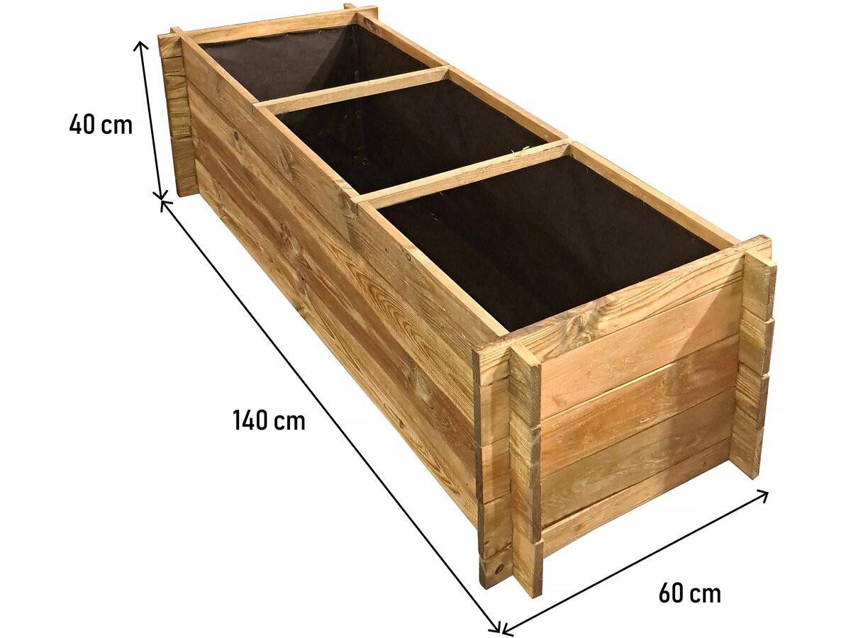 Habitat Et Jardin - Carré Potager En Bois "dhalia" - 140 X 60 X 41 Cm -habitat Et Jardin - Imagen 2