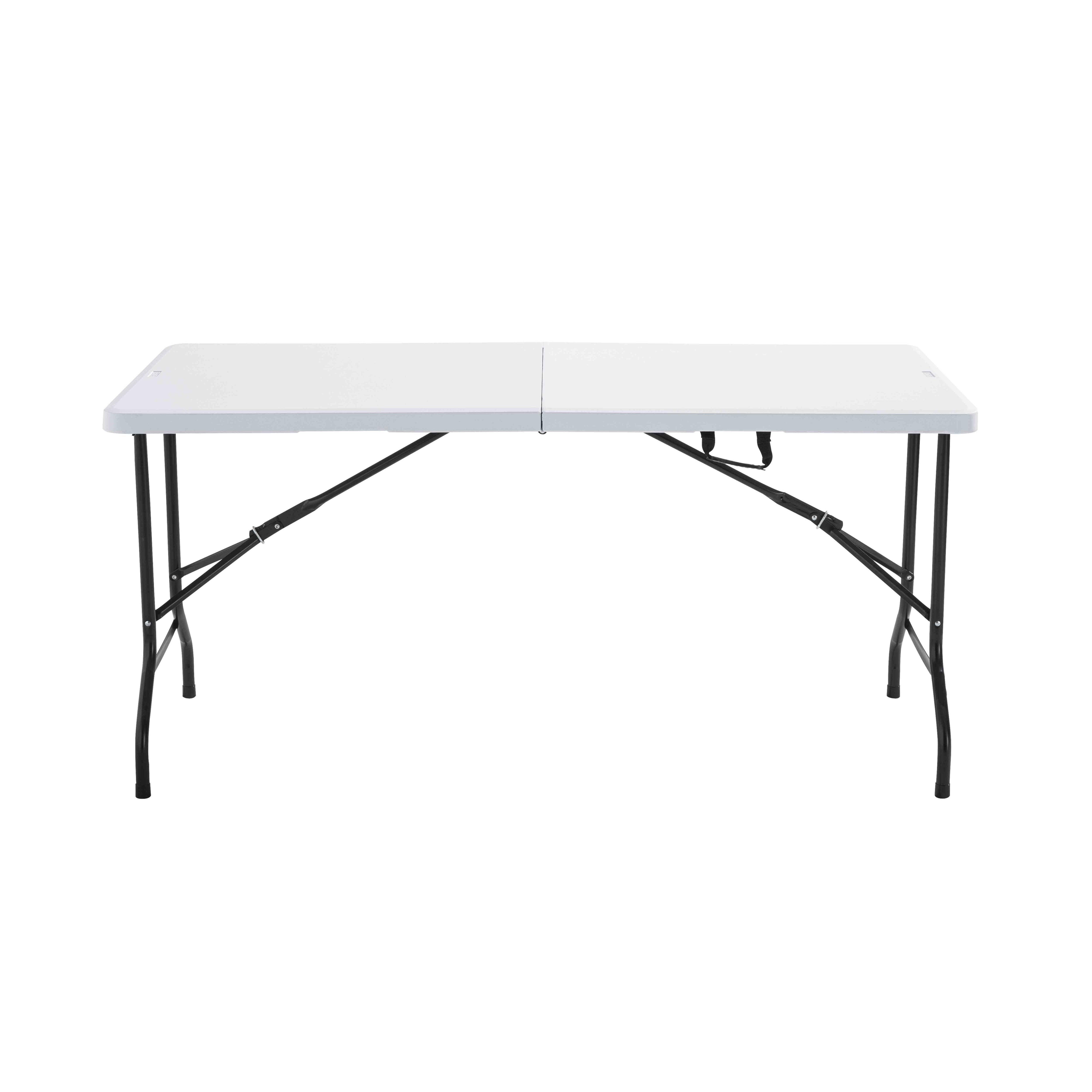 Oviala - Table Pliante Blanche 152 x 70 x 74 cm, Blanc REKKEM - Oviala - Imagen 3