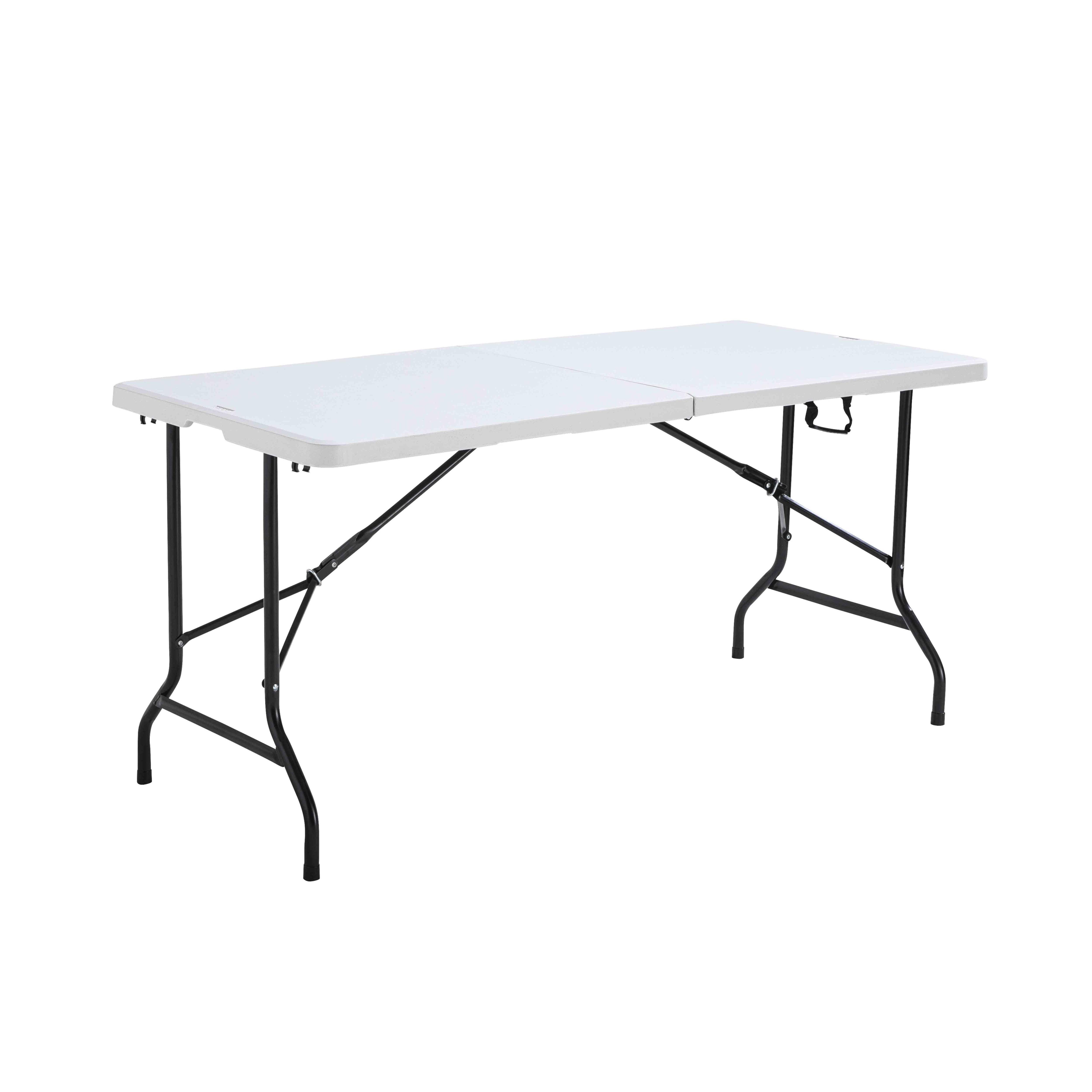 Oviala - Table Pliante Blanche 152 x 70 x 74 cm, Blanc  REKKEM - Oviala - Imagen 2