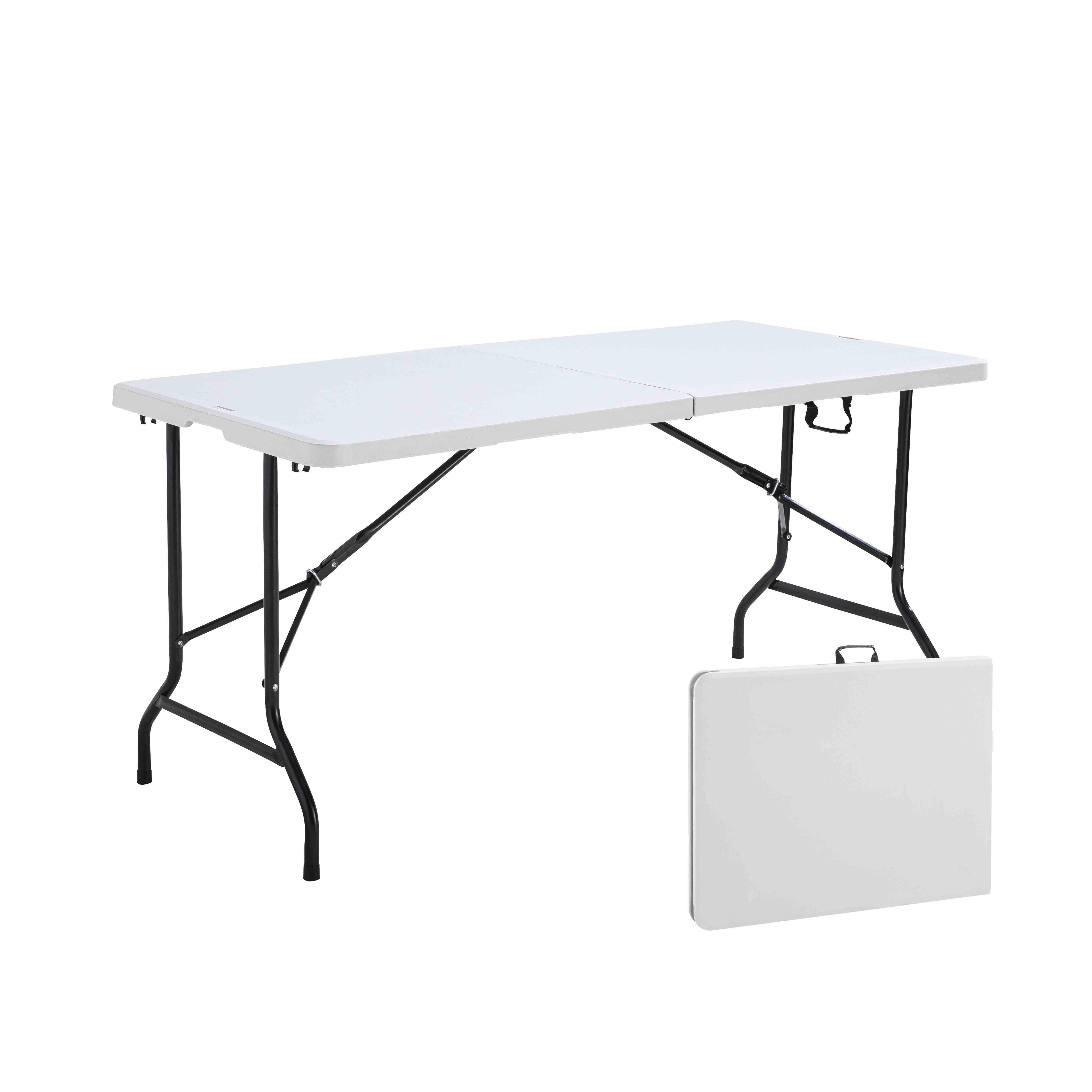 Oviala - Table Pliante Blanche 152 x 70 x 74 cm, Blanc REKKEM - Oviala - Imagen 1