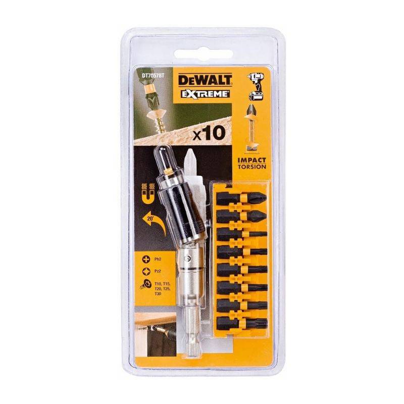 Coffret de 10 pièces DEWALT DT70518T-QZ avec porte-embout pivotant Dewalt - Image 1