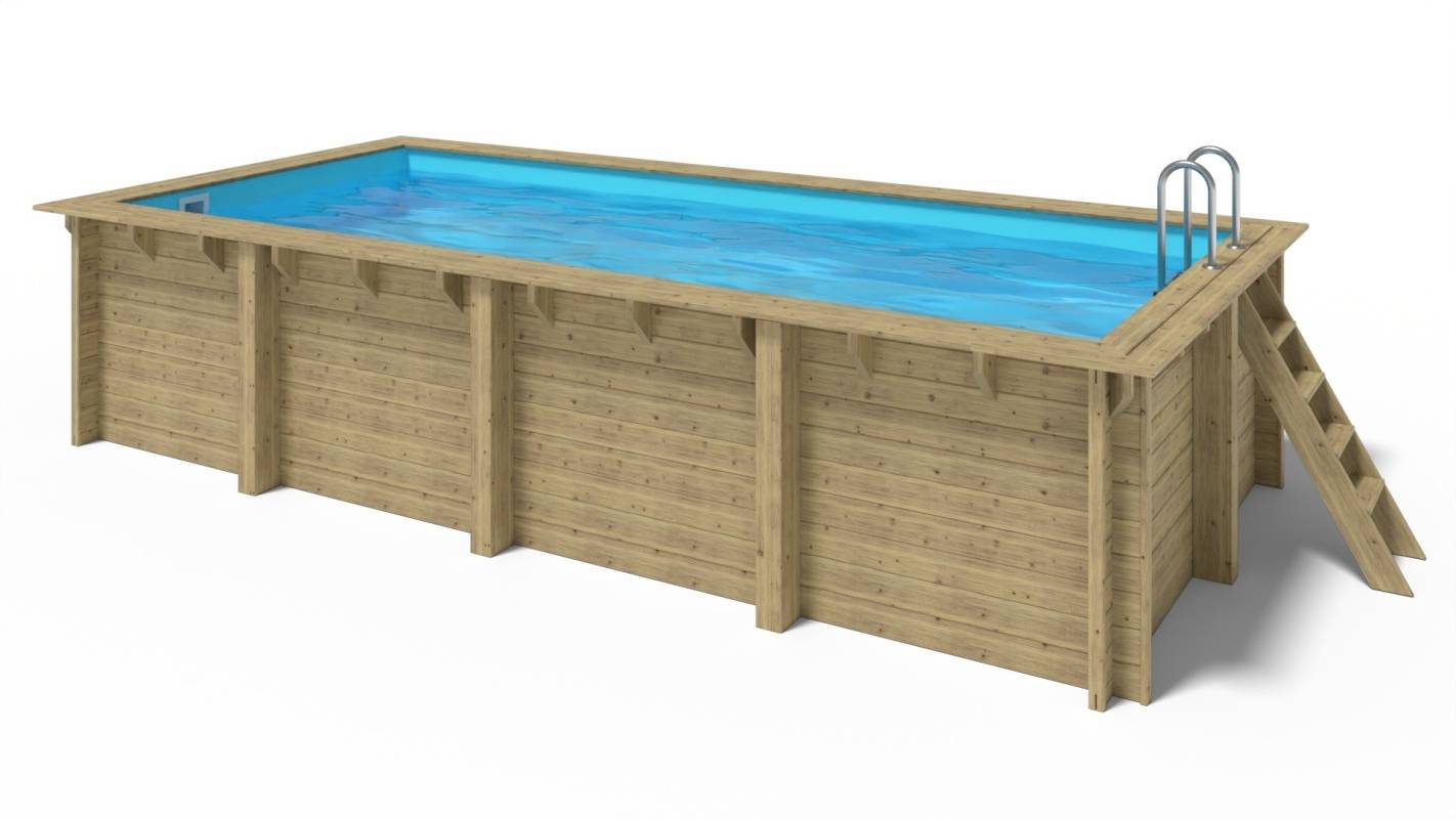 Altanka - Piscine en bois 6,20x3 - H.1,31 m - avec filtration - BAS787OSPI - Imagen 3