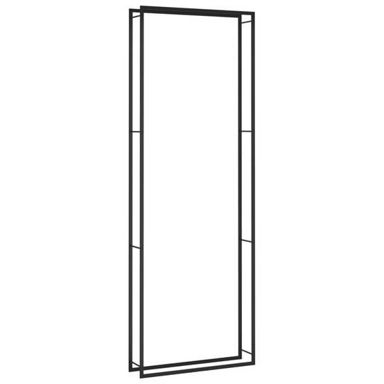 Range-bûches acier pour cheminée stockage bois intérieur extérieur Noir 110x28x312 cm – ComfortXL Outdoor Living - Image 2