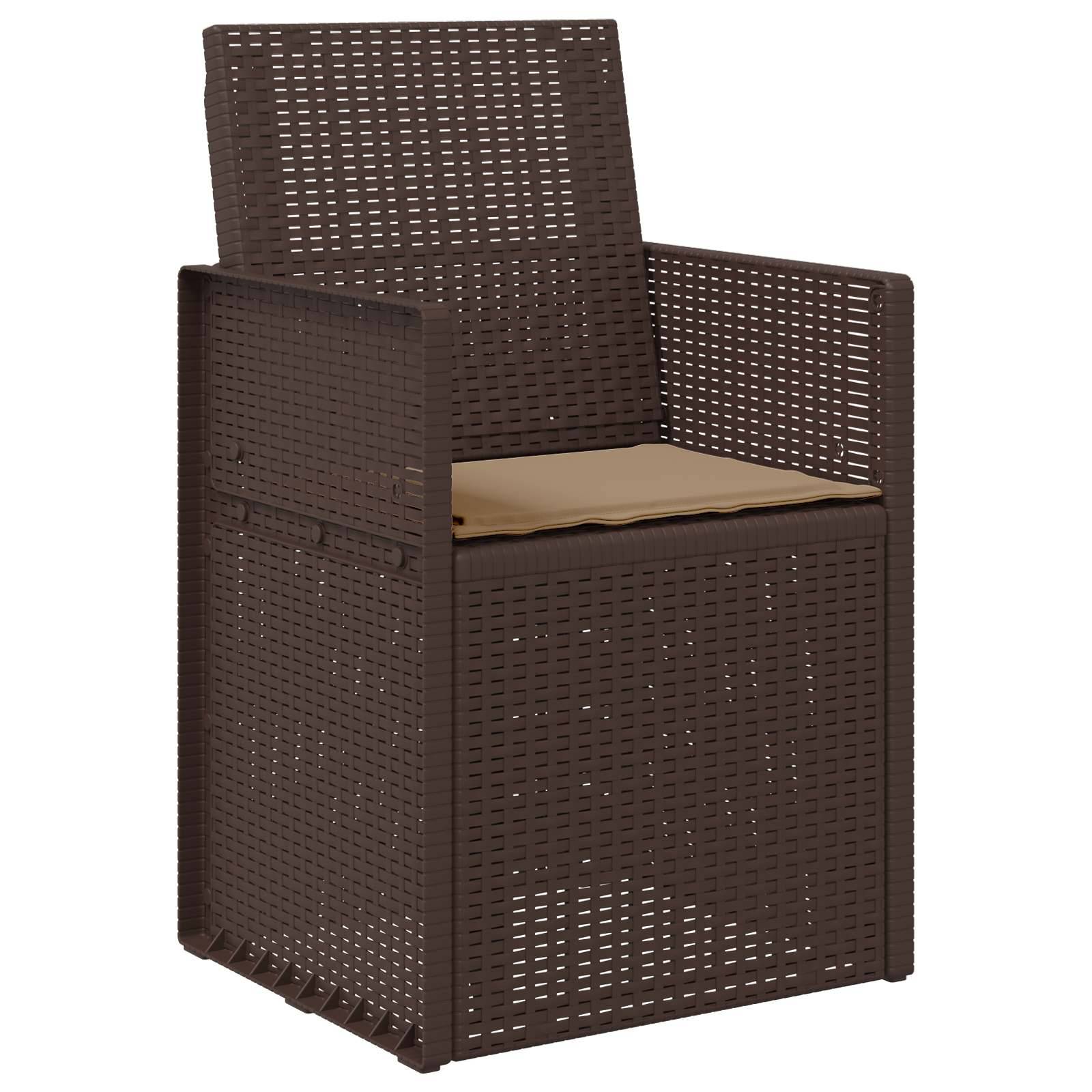 Chaises de jardin PP marron et taupe 53 x 47 x 88.5 cm - PANGIVO - Image 4