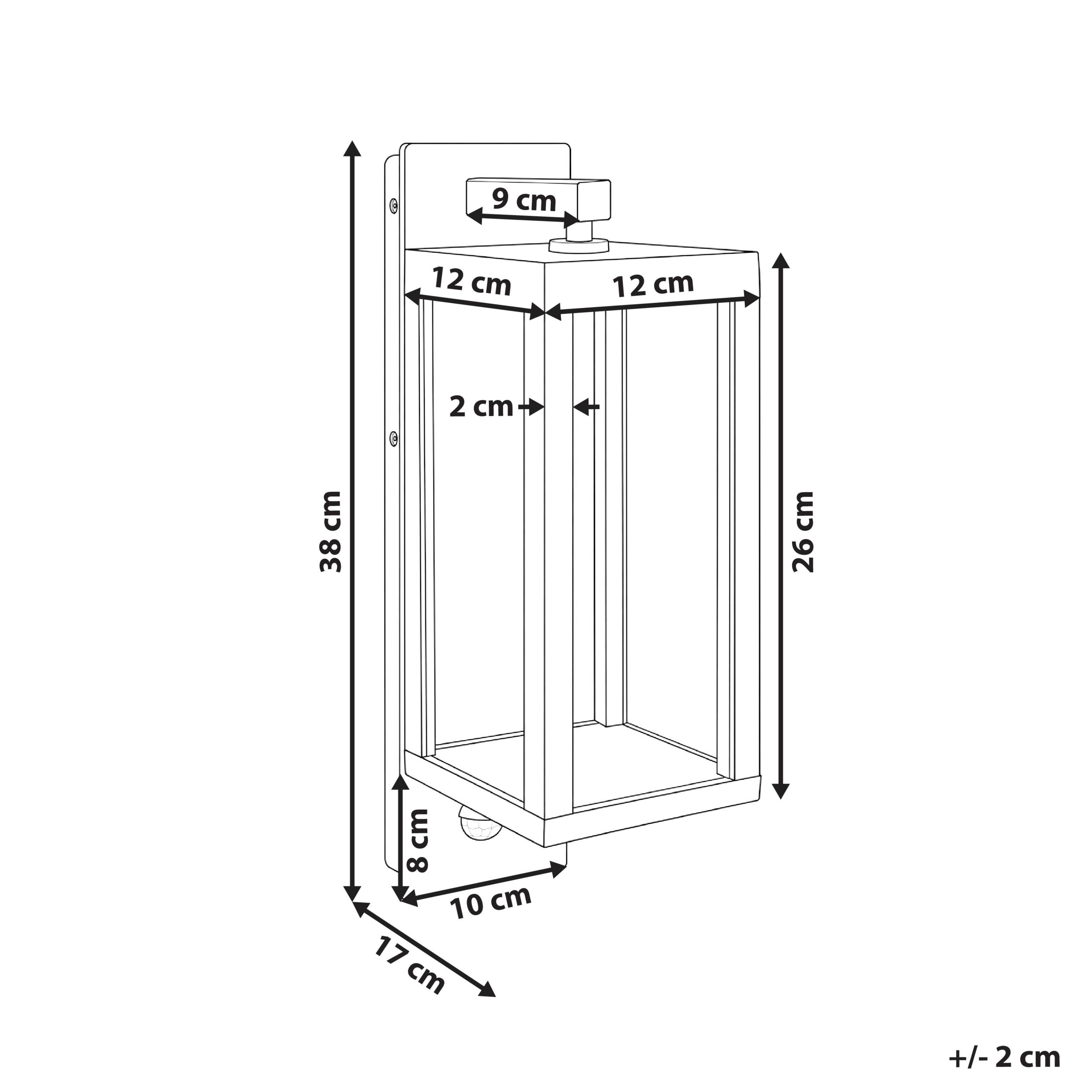 Beliani - Lampe murale pour l'extérieur Aluminium Noir INVER - 12x17x38- Beliani - Image 3