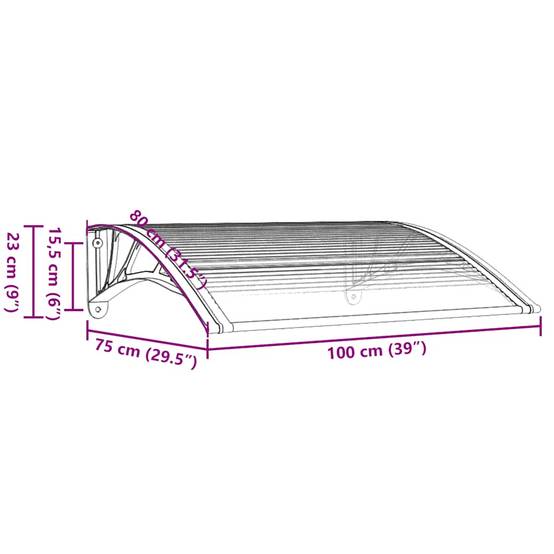 Prolenta Premium - Store banne West Chicago Gris 100 X 75 cm - P87209G - Image 7
