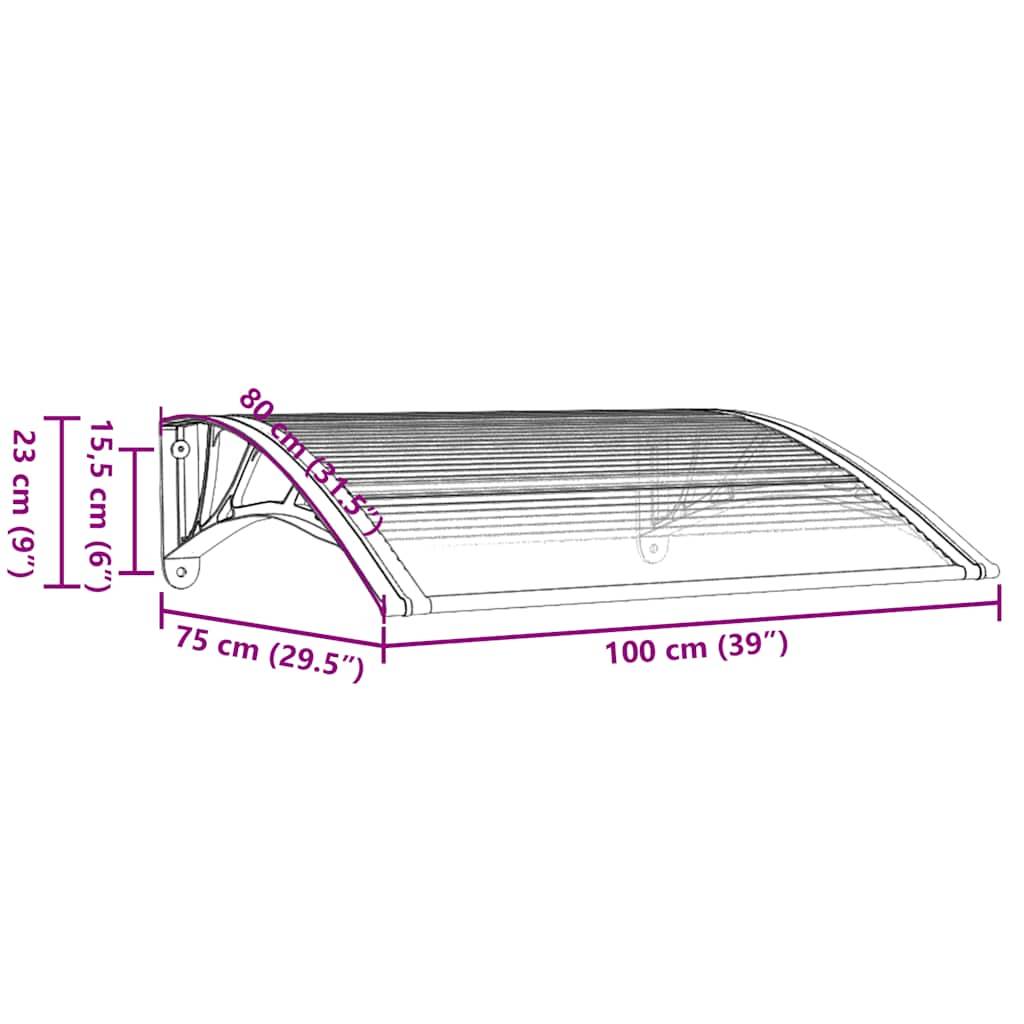 Prolenta Premium - Store banne  West Chicago Gris  100 X 75 cm  - P87209G - Image 7