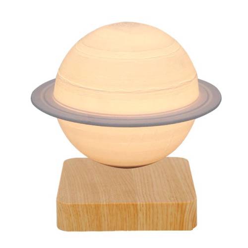 Globe SATURNE 3D en lévitation base bois clair ASTROFLIGHT MAGNETICLAND - Imagen 2