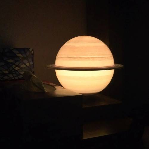 Globe SATURNE 3D en lévitation base bois clair ASTROFLIGHT MAGNETICLAND - Imagen 4