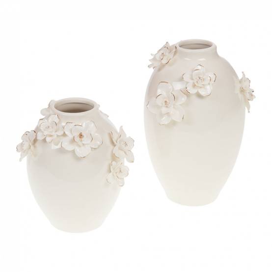 Amadeus - Vase Linéa en céramique blanc H24 cm - Image 2
