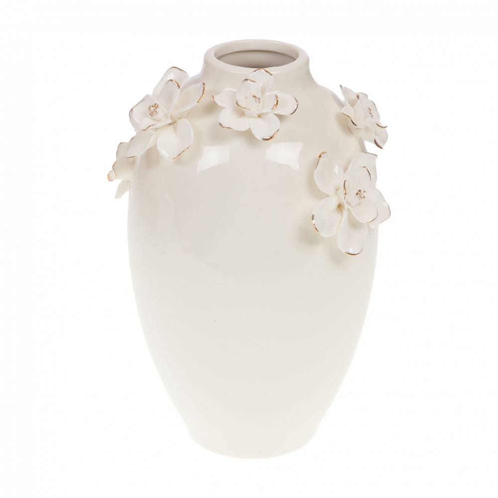 Amadeus - Vase Linéa en céramique blanc H24 cm - Image 1