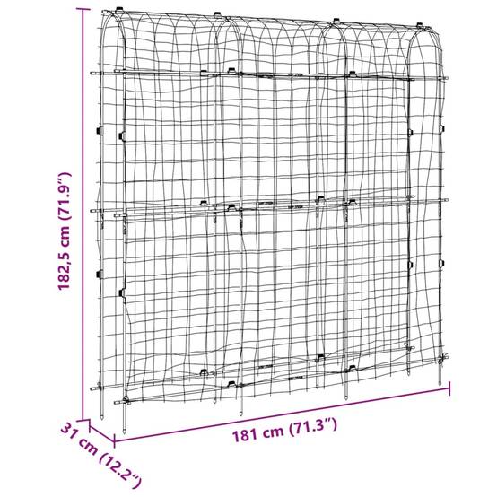Grillage de jardin - Clôture à treillis - Treillis de jardin pour plantes grimpantes 2 pcs forme en U - Image 10