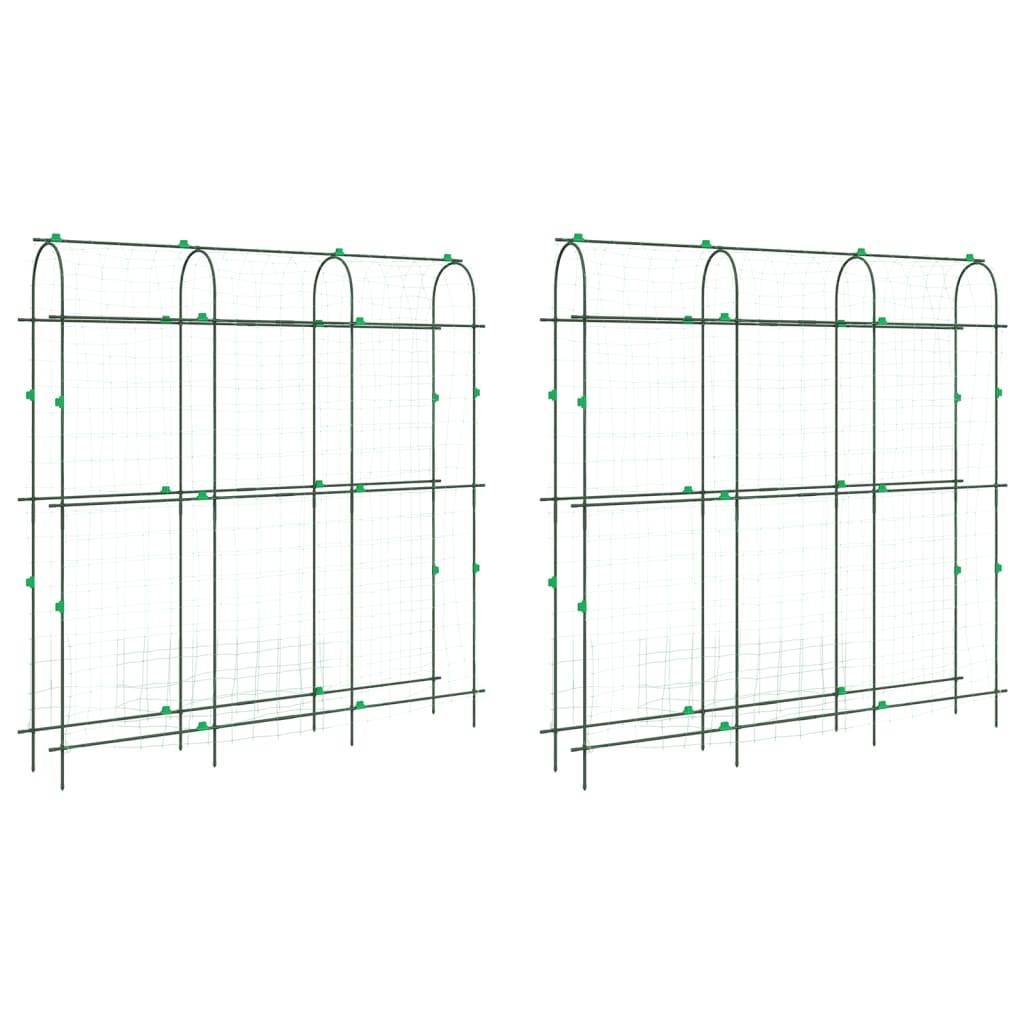 Maison Chic - Grillage de jardin - Clôture à treillis - Treillis de jardin pour plantes grimpantes 2 pcs forme en U