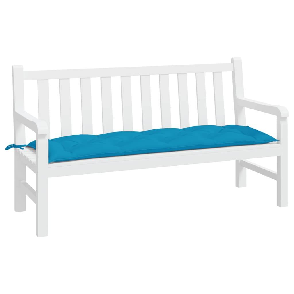 Coussin de banc de jardin bleu clair 150x50x7 cm tissu oxford MP332 - Image 3