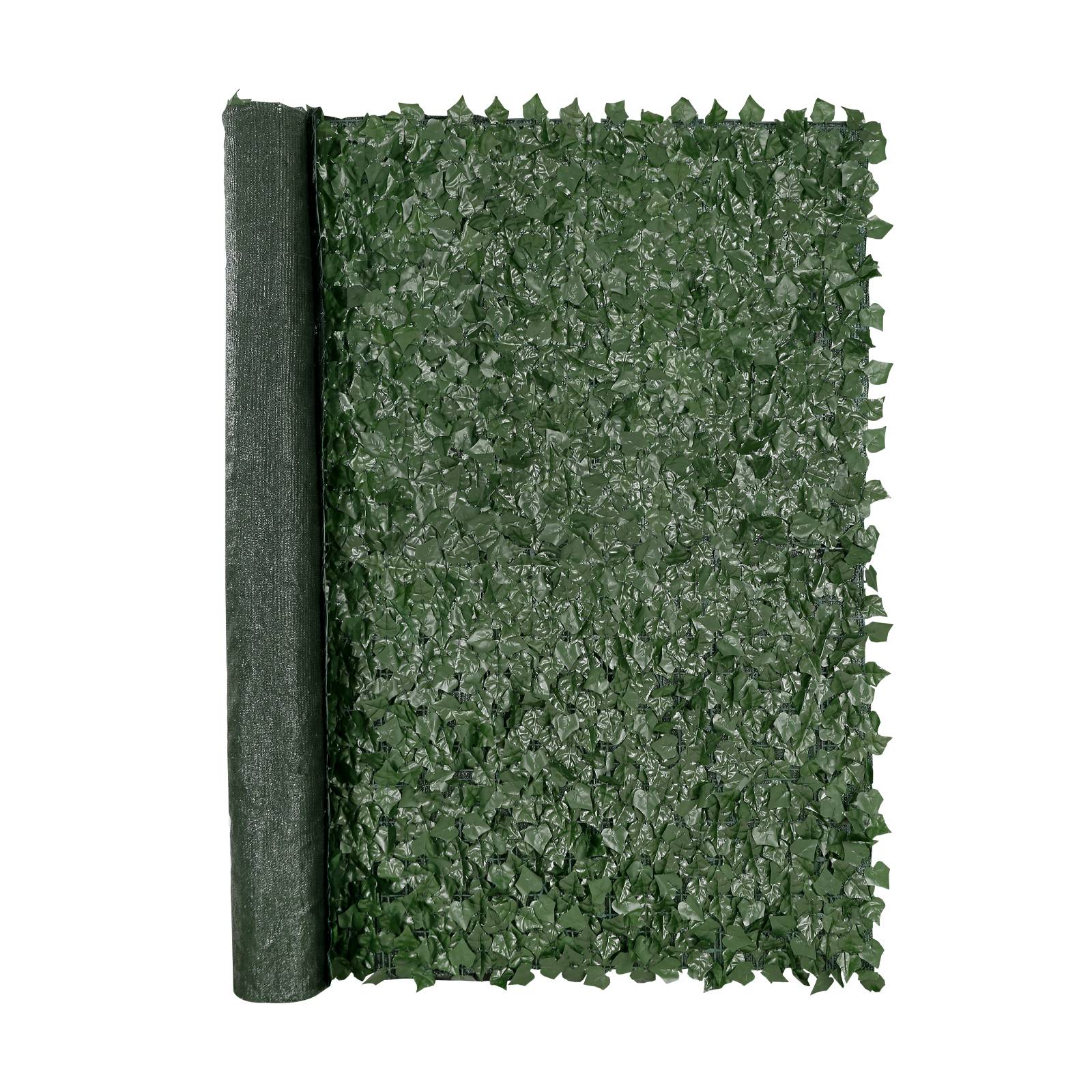 VEVOR Haie artificielle 244x183 cm, brise-vue lierre, tissu maille renforcé. Pour jardin, balcon, terrasse. - Image 1