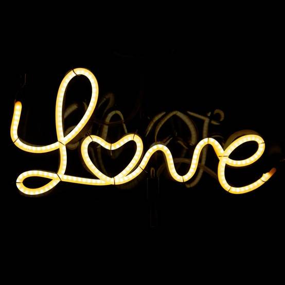 Ampoule Décorative à Filament "Love" 17cm Ambre - Image 3