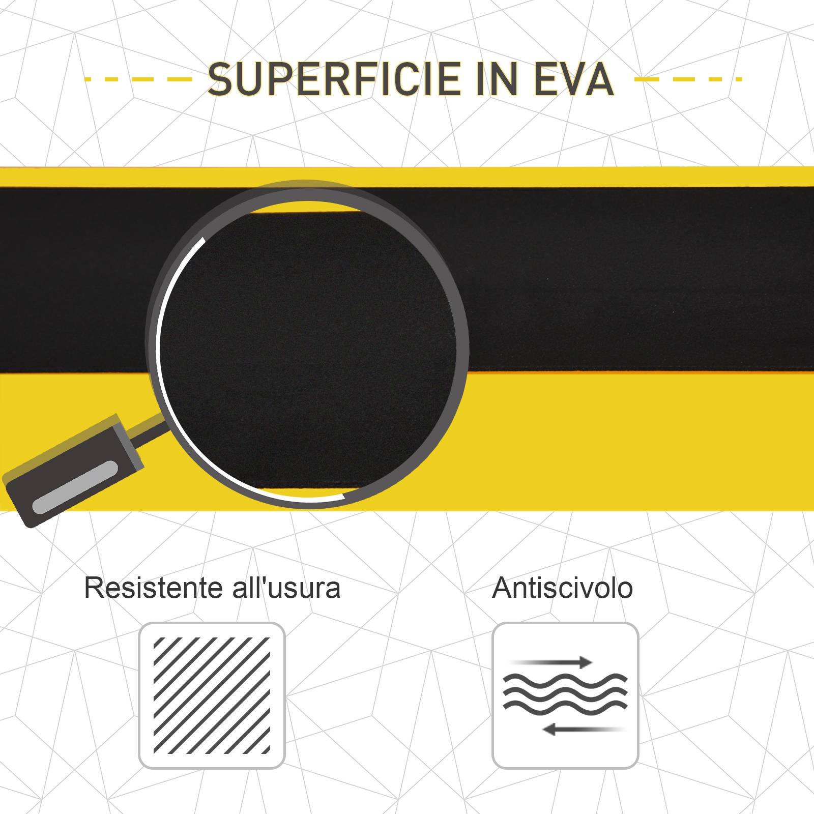 ComfortXL - Lot de 2 tréteaux pliants en métal jaune et noir réglables de 62 à 90 cm pour bricolage avec plateau antidérapant - Image 4