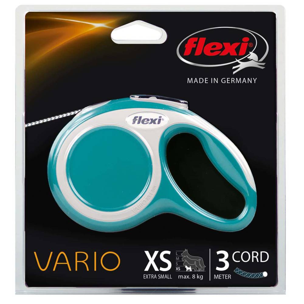 Flexi - FLEXI - Laisse flexi vario  cordon de 3 m  turquoise pour chien Max 8 kg - Imagen 3