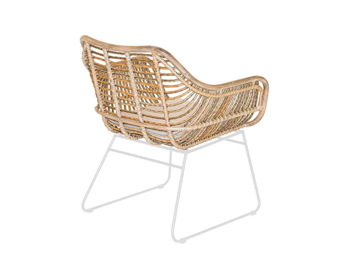Lot de 2 Fauteuils de jardin en résine tressée + coussin chiné gris/beige Pemba - Jardiline - Imagen 4