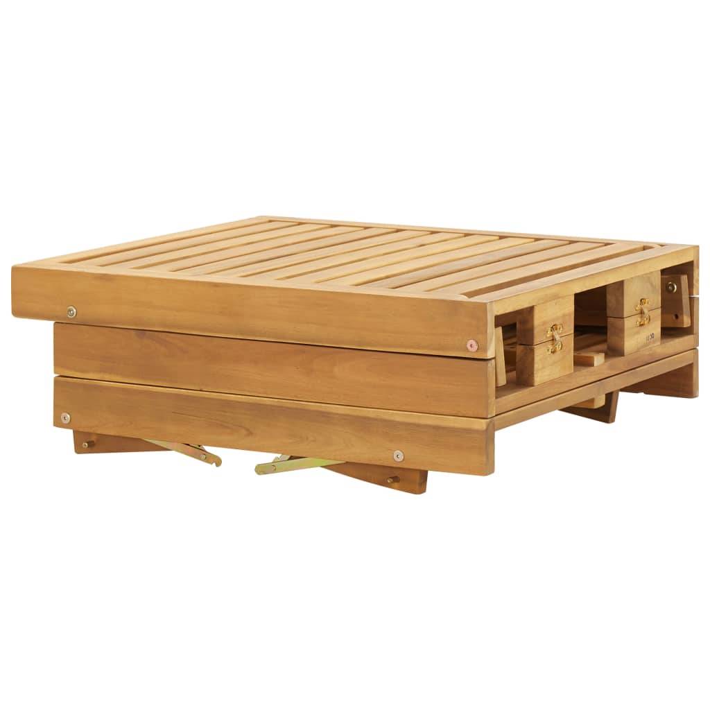 Helloshop26 - Transat chaise longue bain de soleil lit de jardin terrasse meuble d'extérieur pliable coussin bois massif d'acacia blanc crème - Imagen 6