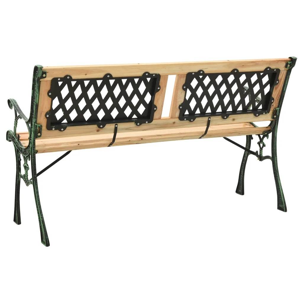 Vidaxl - Banc de jardin 122 cm fonte et bois de sapin massif vidaXL 312033 - Imagen 3