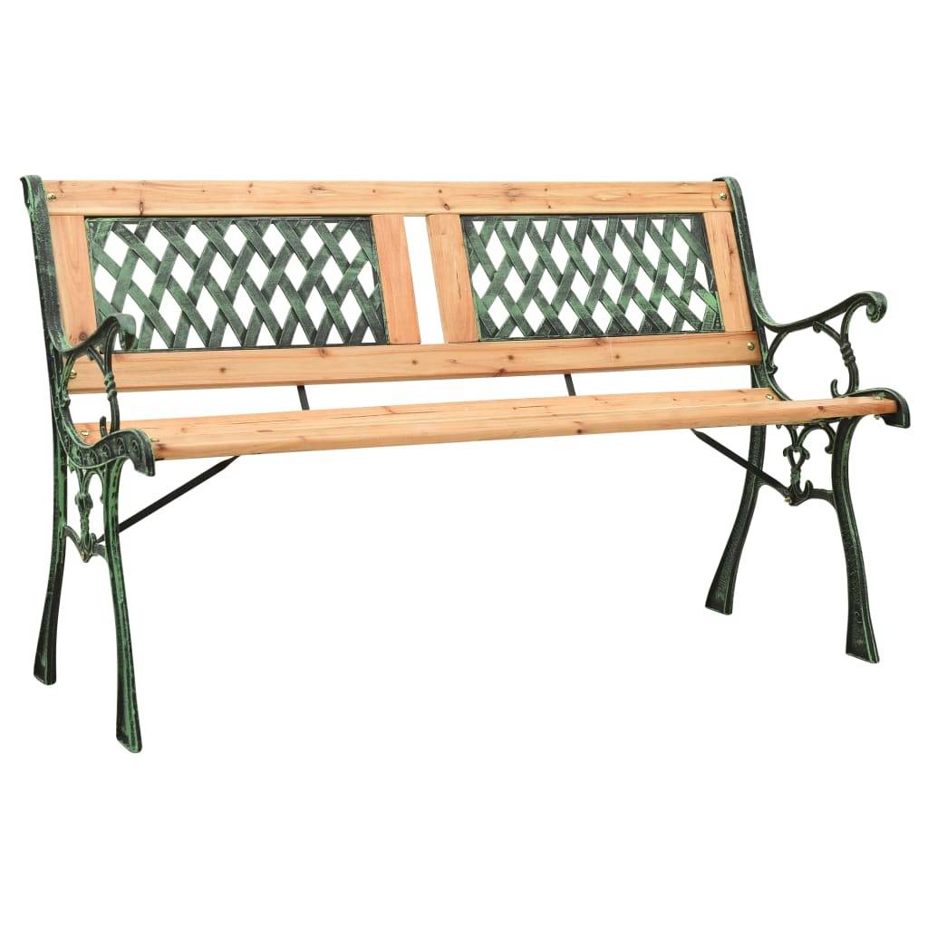 Vidaxl - Banc de jardin 122 cm fonte et bois de sapin massif vidaXL 312033 - Imagen 1