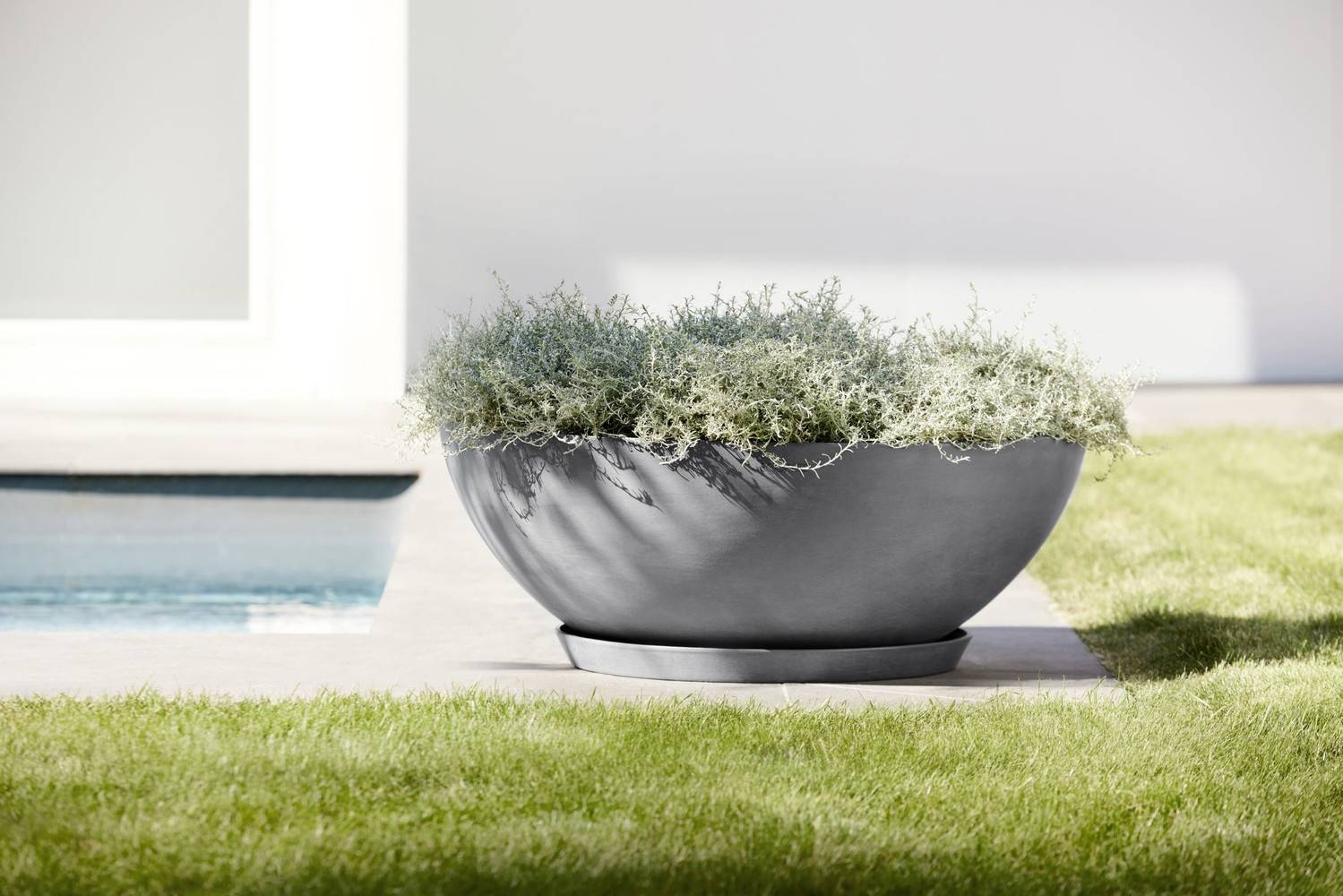 Ecopots - Pot Rond Vienna 70 Gris - Ø 70 x H. 25,2 cm - 61,7 L ECOPOTS - Imagen 5