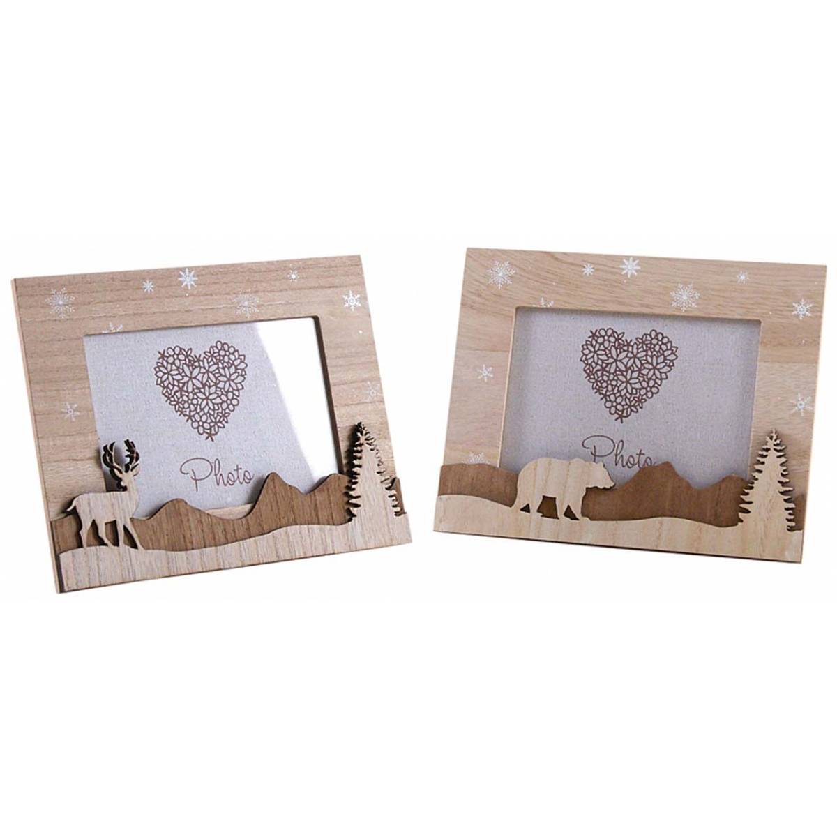 Aubry Gaspard - Cadre photo décor montagne 13x18 cm (Lot de 2)