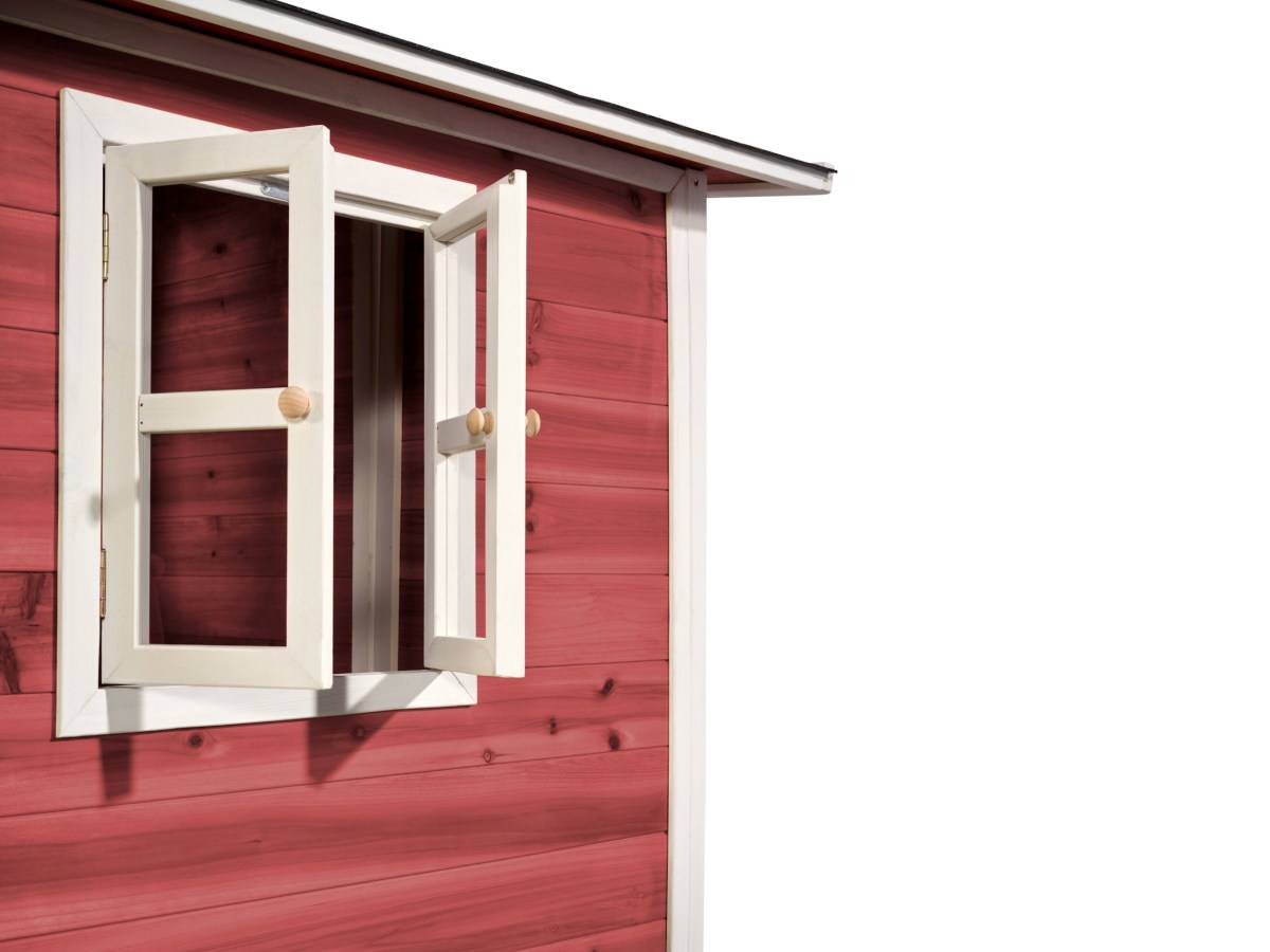 Exit Toys - Maisonnette en bois pour enfants Loft 100 Rouge - Exit Toys - Imagen 2