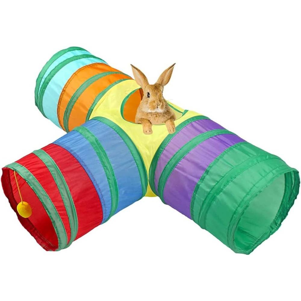 Tunnel pour chat pliable - 25 cm diamètre - Polyester renforcé - Intérieur/Extérieur - Jouet interactif -T -Tunnel- Living123 - Image 2