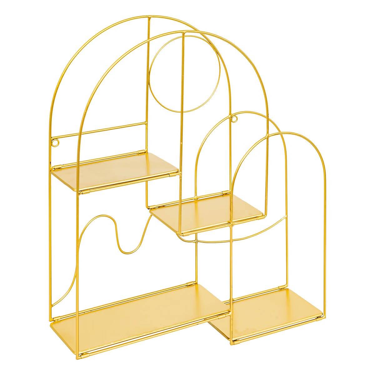 Étagère Murale Arche en Métal "Tina" 60cm Doré - Image 1