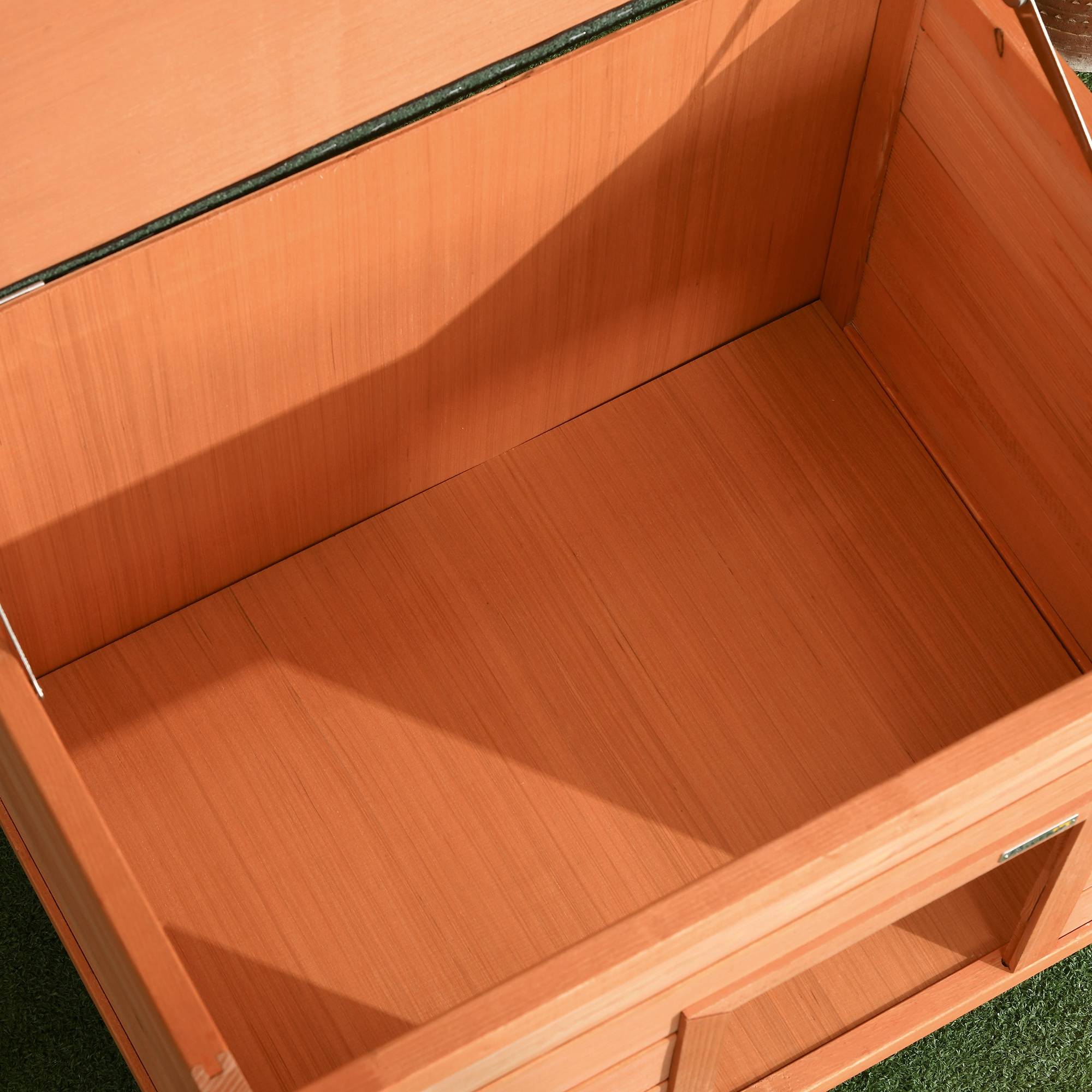 Niche pour chien extérieur, toit rabattable, pattes antidérapantes, intérieur/extérieur, 82x58x58 cm, naturel - Image 10