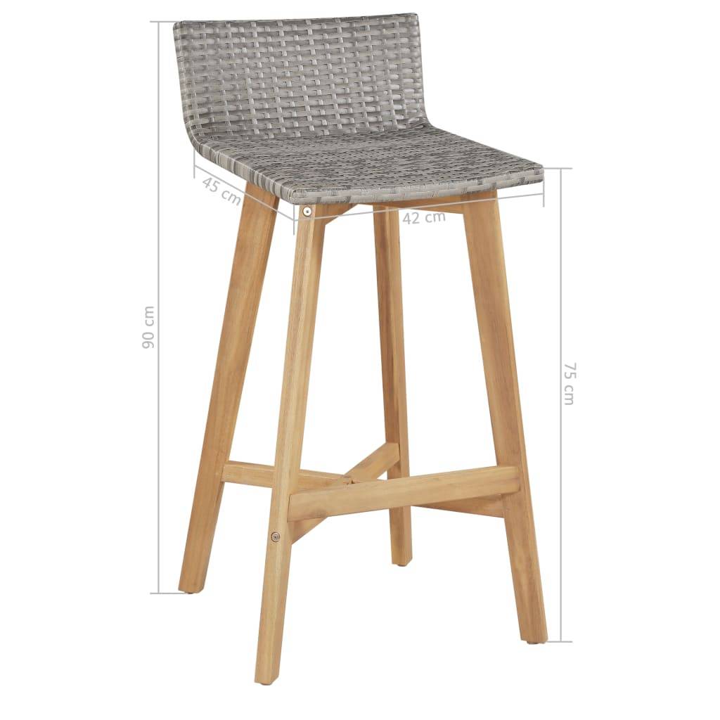 Vidaxl - Ensemble à manger d'extérieur 5 pcs Bois d'acacia solide vidaXL 44221 - Imagen 6