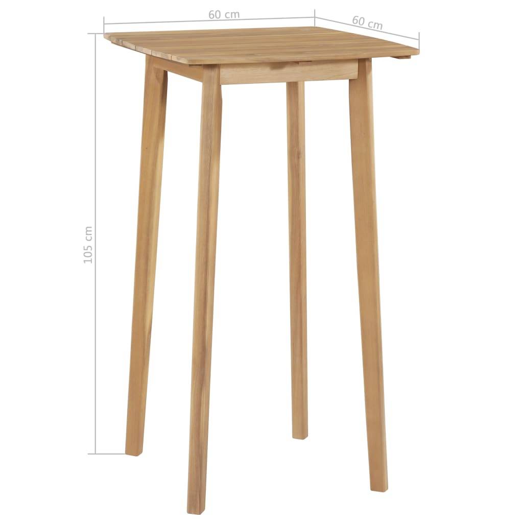 Vidaxl - Ensemble à manger d'extérieur 5 pcs Bois d'acacia solide vidaXL 44221 - Imagen 3