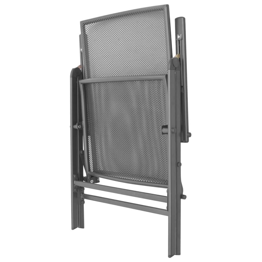 Chaises Empilables de Jardin Acier Gris 57 x 61 x 94 cm - PANGIVO - Image 6